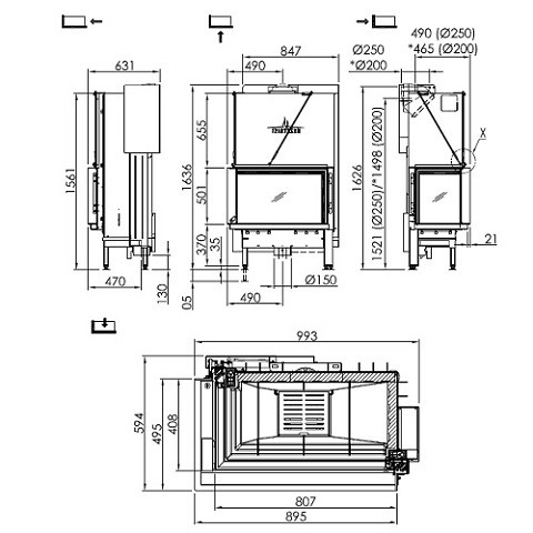 Insert Bois Spartherm Premium V L H Kw Chemin E D Angle Porte