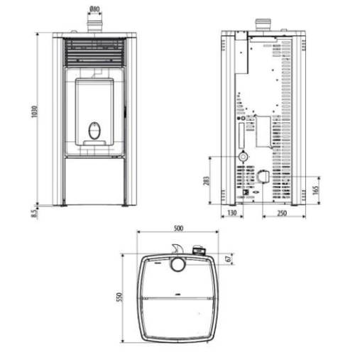 Poêle à granulés MCZ EGO Comfort Air 10 UP M2 10 kW Chemineeo