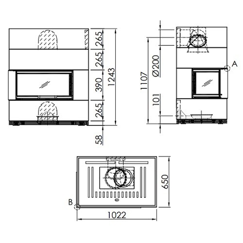 Foyer Modulaire Spartherm SIM Varia AS 2Lh 7 KW Chemineeo