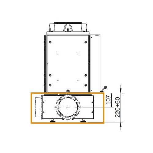 Accessoires Leda - Boîtier de raccordement d'air pour le raccordement d'air extérieur pour FINA / FINA plus