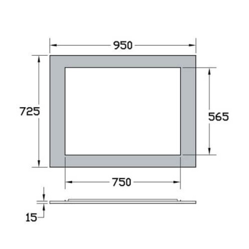 Aperçu: Accessoires cheminée La Nordica - Cadre en acier inoxydable satiné inserts - Cornice Inox 80 Wide