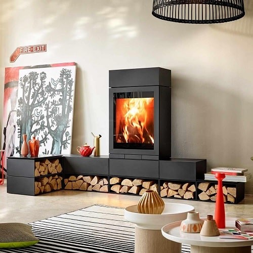 Aperçu: Poêle à bois Skantherm Brennkammer Elements 603 Front 6kW