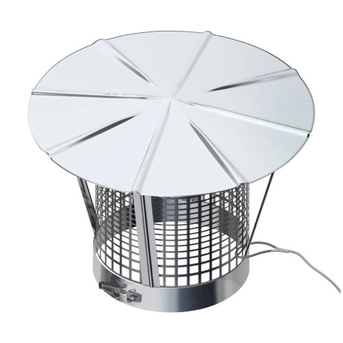 Chapeau anti pluie avec grille anti-volatile - double paroi - Raab DW 25 Optilife