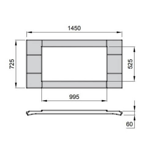 Aperçu: Accessoires cheminée La Nordica - Cadre en acier verni anthracite - Cornice Wendy 100