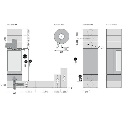 Aperçu: Poêle à bois Skantherm Brennkammer Elements Rund 6kW