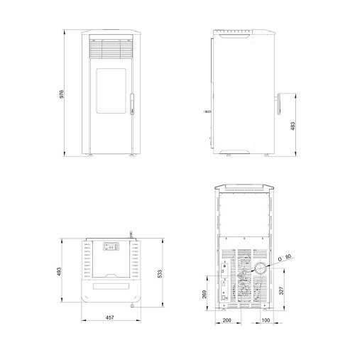 Aperçu: Poêle à granulés Royal Ilena Air 60 | 6 kW