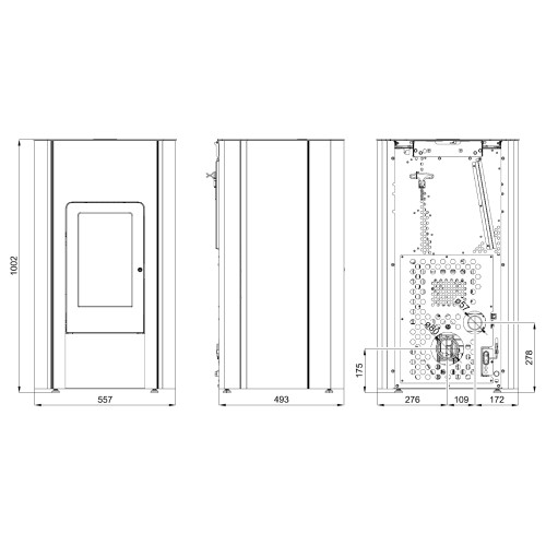 Aperçu: Poêle à granulés Haas & Sohn HSP 6 PALLAZZA-III RLU PGI 8 kW