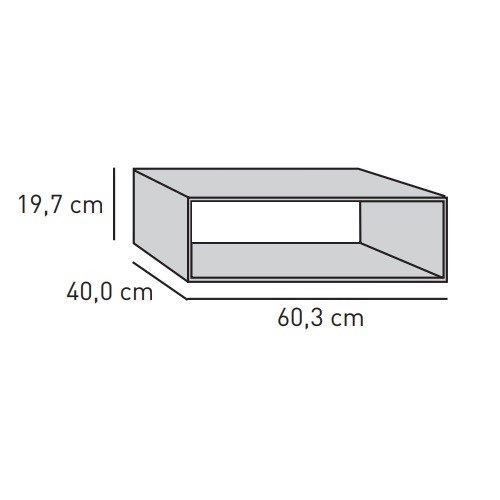 Accessoires cheminée Skantherm - Boîte de tunnel optique, largeur 60,3 cm