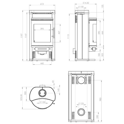 Aperçu: Poêle à bois Königshütte Corvus 6 kW