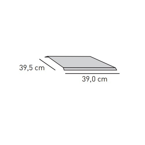 Accessoires cheminée Skantherm - Plaque de protection, contre la chaleur rayonnante, 39,0 x 39,5 cm