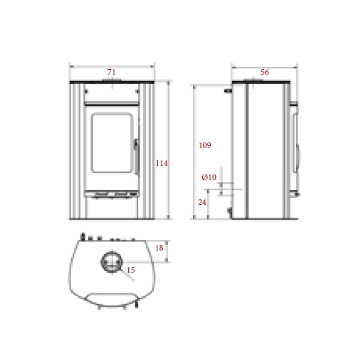 Aperçu: Poêle à bois Koppe Nexus Aqua 11 kW Hydro