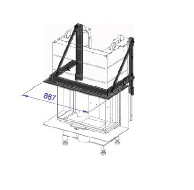 Accessoires de cheminée Cera Design - Cadre de support pour insert de cheminée KLC (charge max. 100 kg)