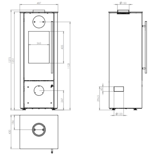 Aperçu: Poêle à bois Olsberg Zacate Compact 6 kW étanche