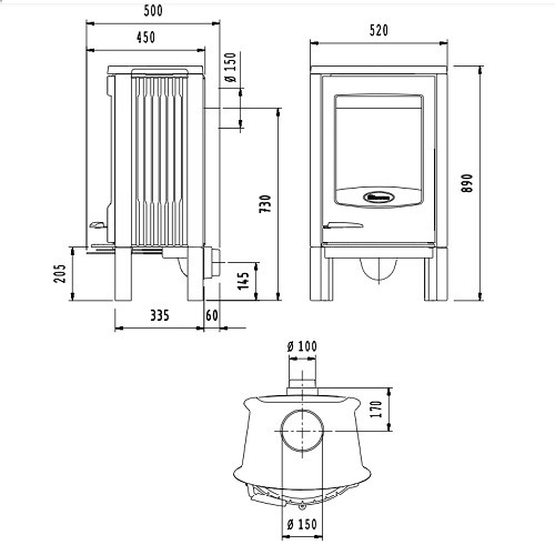 Aperçu: Poêle à bois Dovre Astroline 2/L 7 kW