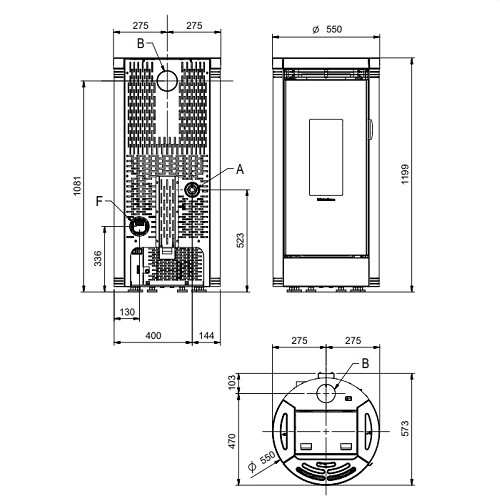 Aperçu: Poêle à granulés La Nordica Extraflame Debby Plus Evo 9 kW