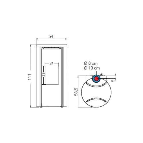 Aperçu: Poêle à granulés Edilkamin Celia Air Tight C 7,2 kW