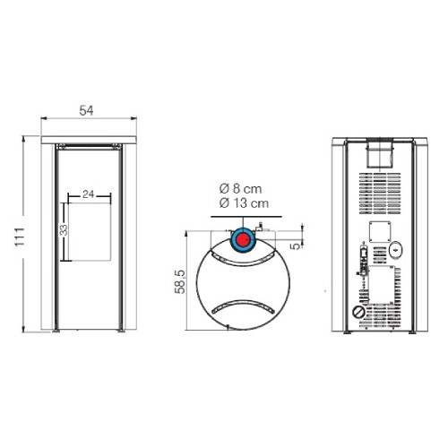 Aperçu: Poêle à granulés Edilkamin Celia Air Tight C Magic 7,2 kW