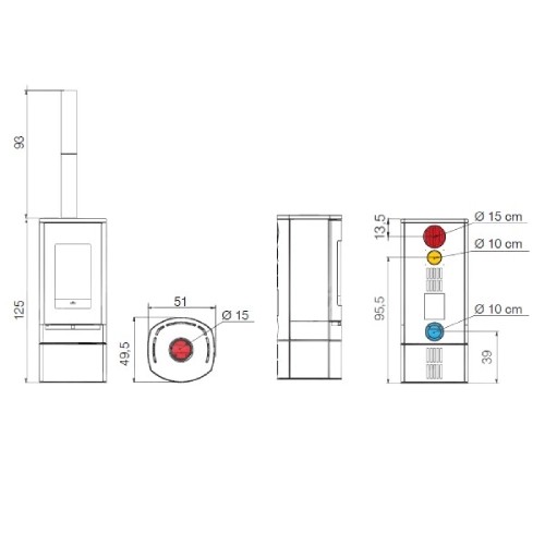 Aperçu: Poêle à bois Edilkamin Code Evo 8,1 kW