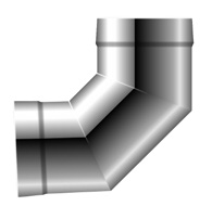 Coude 87° (90°) sans nettoyage - double paroi - Schräder Future EW