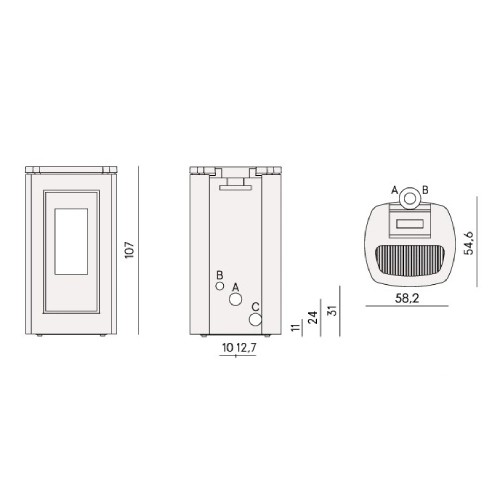 Aperçu: Poêle à granulés Cadel Eclipse Plus 11 | 10,5 kW