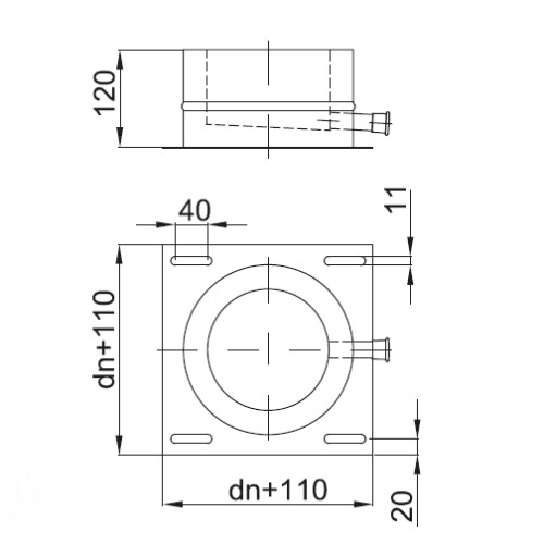 Aperçu: Support de base avec purge latérale - double paroi - Reuter DW-GREEN