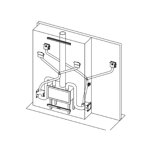 Accessoires cheminée Edilkamin - Kit air diffuser “distant”