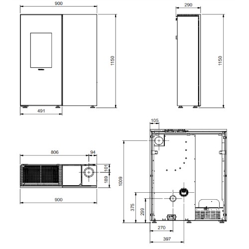 Aperçu: Poêle à granulés La Nordica Extraflame Sharon Plus 10 kW