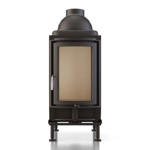 Poêle en faïence Brunner HKD 2.2 porte tournante ronde 9 kW