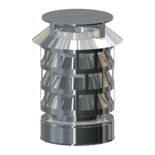 Chapeau de cheminée "Extracteur de fumée" avec couvercle amovible - double paroi - Reuter Systèmes DW