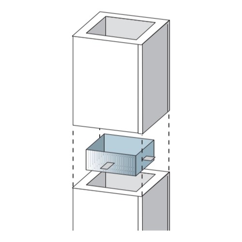 Cheminée légère - Raccord en inox (pour raccourcir élément de gaine) - Raab L90