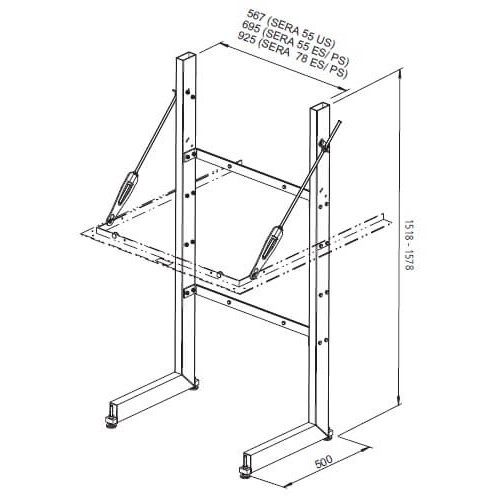 Accessoires Leda - cadre de support, variable pour SERA 55 US (sans cadre de support)