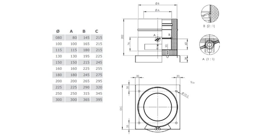 Aperçu: Plaque de départ fermée - TEC-DW-Classic