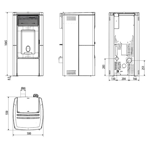 Aperçu: Poêle à granulés MCZ STAR Comfort Air 10 M3 10 kW