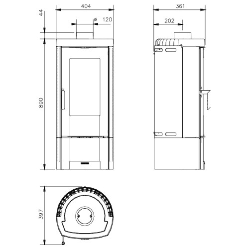 Aperçu: Poêle à bois La Nordica Candy 4.0 | 6,2 kW