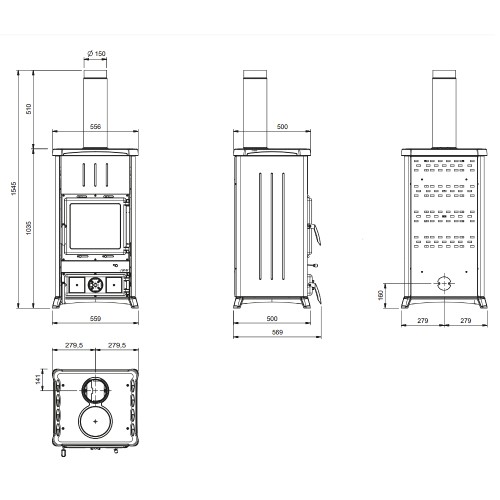 Aperçu: Poêle à bois La Nordica Concita 2.0 - Steel 11,8 kW