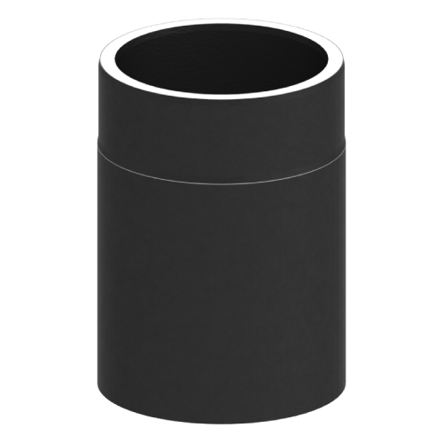 Elément droit 250 mm noir - conduit double paroi pour poêle à bois - Tecnovis TEC-Protect