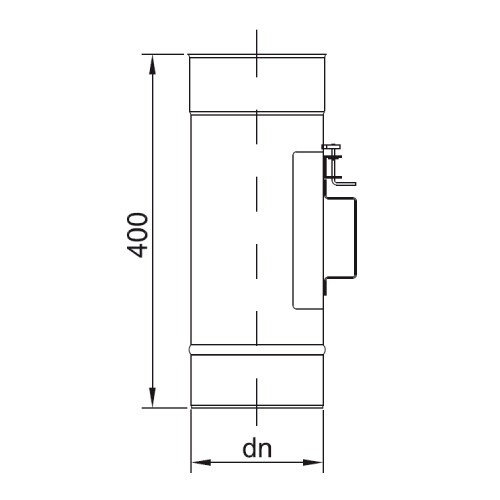 Aperçu: Élément avec trappe de visite rectangulaire avec couvercle - simple paroi - Reuter EW-BLUE