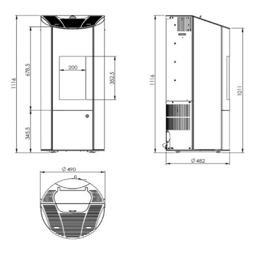 Aperçu: Poêle à granulés Olsberg Levana 3.0 | 8 kW étanche