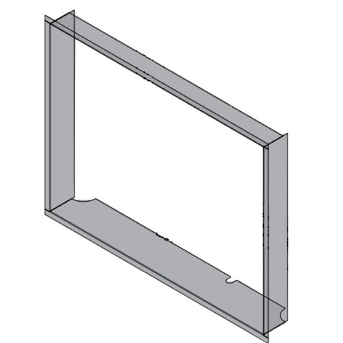 Accessoires cheminée Austroflamm - Cadre design SII 80x64 pliable petit version en gris fonte