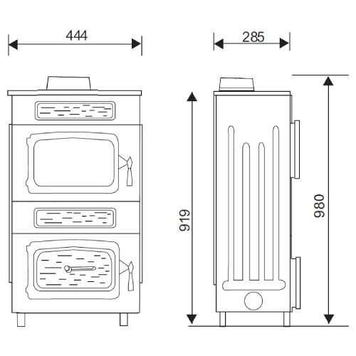 Aperçu: Poêle à bois Wamsler WO 109-8 | 8 kW