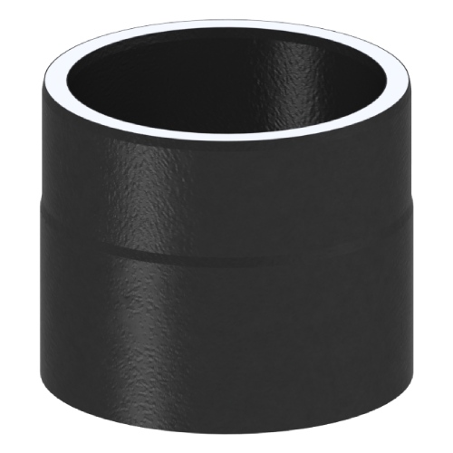 Elément droit 150mm noir - double paroi - Tecnovis TEC-Protect