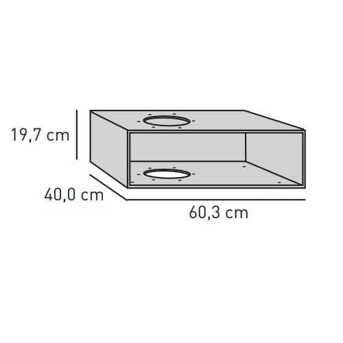 Kaminzubehör Skantherm - Basis Box linksseitig, Breite 60,3 cm, für Elements (2.0, 400)