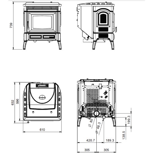 Aperçu: Poêle à granulés La Nordica Extraflame Teodora Evo 8 kW