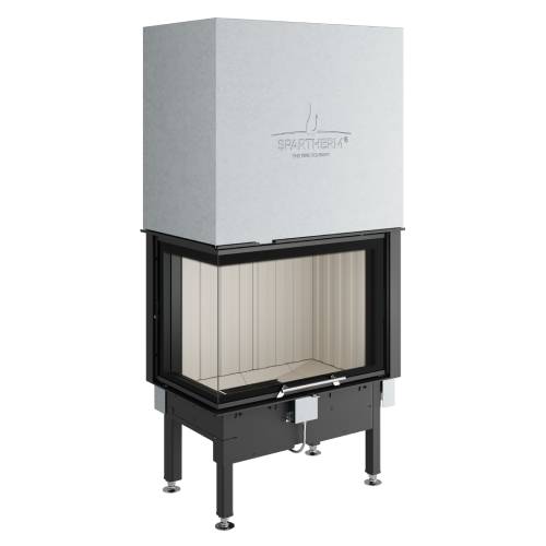 Insert bois Spartherm Varia 2L-68h 9,6 kW cheminée d'angle, porte coulissante