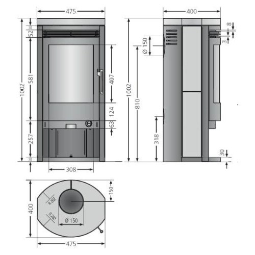 Aperçu: Poêle à bois Justus Baltrum D 2.0 | 5,5 kW