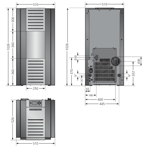 Aperçu: Poêle à granulés Justus Sirkos Aqua 2.0 | 9,4 kW