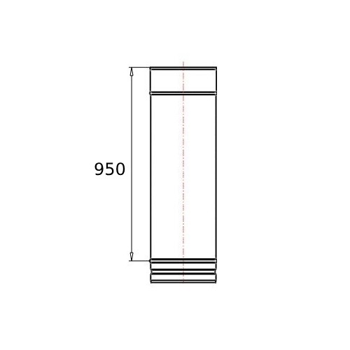 Aperçu: Elément tubulaire 1000 mm - simple paroi - Schiedel PRIMA PLUS