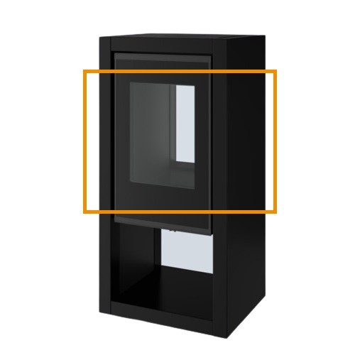 Accessoires de cheminée Spartherm - eboris 1300 ultra Noir (Ensemble complet en argile réfractaire) pour Ambiente A8