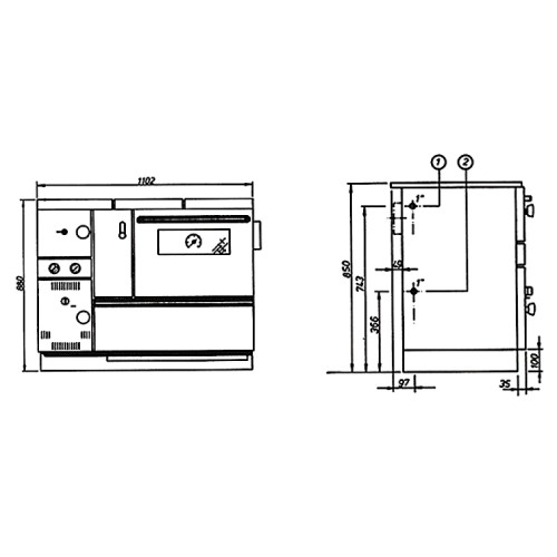 Aperçu: Cuisinière à bois Wamsler K 178 K 27 kW