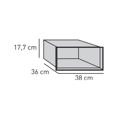 Kaminzubehör Skantherm - Strahlschutzeinsatz für Optik-Box für 40,0 cm breite Box, Wand